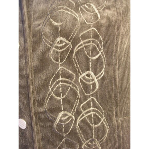 ALIA Petite Medium Long Sleeve Corduroy Jacket (w/snap closure) - Picture 5 of 8